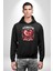 Türkiye Ay Yıldız Kırmızı Beyaz Kalp Erkek Kadın Siyah Dijital Baskılı Kapüşonlu Sweatshirt Hoodie 3