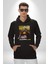Monalisa Elektrik Özel Yapay Zeka Tasarımı Erkek Kadın Siyah Dijital Baskılı Kapüşonlu Sweatshirt Hoodie 3