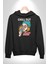 Sakin Ol Tüm Sorunlar Çözüldü Dondurma Ile Erkek Kadın Siyah Dijital Baskılı Kapüşonlu Sweatshirt Hoodie 1
