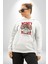 Uyan ve Para Kazanmaya Başla Sokak Style Erkek Kadın Beyaz Dijital Baskılı Kapüşonlu Sweatshirt Hoodie 4