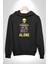 Uzaylı Yalnız Değiliz Ufo Erkek Kadın Siyah Dijital Baskılı Kapüşonlu Sweatshirt Hoodie 1