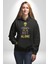 Uzaylı Yalnız Değiliz Ufo Erkek Kadın Siyah Dijital Baskılı Kapüşonlu Sweatshirt Hoodie 3