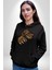 Öfkeli Ayı Pençesi - Güç ve Yırtıcılık Teması Erkek Kadın Siyah Dijital Baskılı Kapüşonlu Sweatshirt Hoodie 3