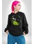 Doğa Silueti Erkek Kadın Siyah Dijital Baskılı Kapüşonlu Sweatshirt Hoodie 4