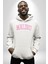 Malibu California Pembe Erkek Kadın Beyaz Dijital Baskılı Kapüşonlu Sweatshirt Hoodie 3