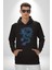 Çin Sitili Ejderha Bereket Tanrısı Erkek Kadın Siyah Dijital Baskılı Kapüşonlu Sweatshirt Hoodie 4