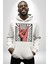 Rock On El Işareti Metal Horns Sembolü Erkek Kadın Beyaz Dijital Baskılı Kapüşonlu Sweatshirt Hoodie 4
