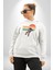Uzay Adamı Tasarımı Erkek Kadın Beyaz Dijital Baskılı Kapüşonlu Sweatshirt Hoodie 1
