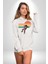 Uzay Adamı Tasarımı Erkek Kadın Beyaz Dijital Baskılı Kapüşonlu Sweatshirt Hoodie 5
