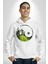 Doğa Silueti Erkek Kadın Beyaz Dijital Baskılı Kapüşonlu Sweatshirt Hoodie 2