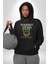 Tavşan Sokak Stili Giyim Erkek Kadın Siyah Dijital Baskılı Kapüşonlu Sweatshirt Hoodie 2