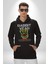 Tavşan Sokak Stili Giyim Erkek Kadın Siyah Dijital Baskılı Kapüşonlu Sweatshirt Hoodie 3