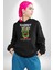 Tavşan Sokak Stili Giyim Erkek Kadın Siyah Dijital Baskılı Kapüşonlu Sweatshirt Hoodie 4