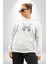 Kelebekler Gibi Cesur Ol Erkek Kadın Beyaz Dijital Baskılı Kapüşonlu Sweatshirt Hoodie 5