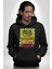 Aşk Meleği Sahte Melek Sus Erkek Kadın Siyah Dijital Baskılı Kapüşonlu Sweatshirt Hoodie 3
