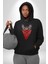 Maske Gangester Kedi Erkek Kadın Siyah Dijital Baskılı Kapüşonlu Sweatshirt Hoodie 2
