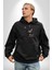 Gül Tasarım Wardiere Erkek Kadın Siyah Dijital Baskılı Kapüşonlu Sweatshirt Hoodie 1