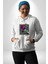 Kırmızı Gül Sokak Style Erkek Kadın Beyaz Dijital Baskılı Kapüşonlu Sweatshirt Hoodie 2