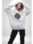 Roket Ata Binen Astronot Erkek Kadın Beyaz Dijital Baskılı Kapüşonlu Sweatshirt Hoodie 4