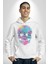 Şeker Kafatası (Day Of The Dead) Erkek Kadın Beyaz Dijital Baskılı Kapüşonlu Sweatshirt Hoodie 1