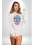 Şeker Kafatası (Day Of The Dead) Erkek Kadın Beyaz Dijital Baskılı Kapüşonlu Sweatshirt Hoodie 3
