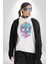 Şeker Kafatası (Day Of The Dead) Erkek Kadın Beyaz Dijital Baskılı Kapüşonlu Sweatshirt Hoodie 4