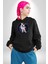 Nasa Astronaut Uzay Zıplaması Erkek Kadın Siyah Dijital Baskılı Kapüşonlu Sweatshirt Hoodie 2