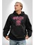 Öfkeli Voodoo Tavşan Xox Erkek Kadın Siyah Dijital Baskılı Kapüşonlu Sweatshirt Hoodie 3
