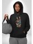 Dünya Barışı Özgürlük Zafer Işareti Erkek Kadın Siyah Dijital Baskılı Kapüşonlu Sweatshirt Hoodie 1
