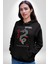 Çin Sitili Ejderha Bereket Tanrısı Erkek Kadın Siyah Dijital Baskılı Kapüşonlu Sweatshirt Hoodie 1
