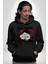Gözlerim Kapalı Kadın Sokak Stili Erkek Kadın Siyah Dijital Baskılı Kapüşonlu Sweatshirt Hoodie 4