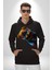 Cool Tedy Renkli Ayıcık Gözlük Erkek Kadın Siyah Dijital Baskılı Kapüşonlu Sweatshirt Hoodie 1