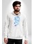 Çin Sitili Ejderha Bereket Tanrısı Erkek Kadın Beyaz Dijital Baskılı Kapüşonlu Sweatshirt Hoodie 5