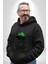 Paskalya Tavşanı Hip Hop Yeşil Şapka Erkek Kadın Siyah Dijital Baskılı Kapüşonlu Sweatshirt Hoodie 2