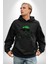 Paskalya Tavşanı Hip Hop Yeşil Şapka Erkek Kadın Siyah Dijital Baskılı Kapüşonlu Sweatshirt Hoodie 4