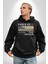 Okyanusun Sesi Erkek Kadın Siyah Dijital Baskılı Kapüşonlu Sweatshirt Hoodie 1
