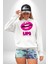 Lips Ruj Pembe Dudak Sınırsız Düşün Erkek Kadın Beyaz Dijital Baskılı Kapüşonlu Sweatshirt Hoodie 4