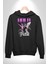Sokak Stili Katil Aşk Meleği Erkek Kadın Siyah Dijital Baskılı Kapüşonlu Sweatshirt Hoodie 1