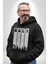 Bali Endonezya Erkek Kadın Siyah Dijital Baskılı Kapüşonlu Sweatshirt Hoodie 3