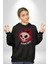 Kırmızı Ateş Kurukafa Rock Erkek Kadın Siyah Dijital Baskılı Kapüşonlu Sweatshirt Hoodie 4