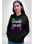 Game Over Oyun Bitti Erkek Kadın Siyah Dijital Baskılı Kapüşonlu Sweatshirt Hoodie 2