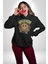 Gülen Market Ağaç Çiçek Mantar Erkek Kadın Siyah Dijital Baskılı Kapüşonlu Sweatshirt Hoodie 2