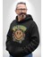 Gülen Market Ağaç Çiçek Mantar Erkek Kadın Siyah Dijital Baskılı Kapüşonlu Sweatshirt Hoodie 3