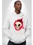 Kırmızı Ateş Kurukafa Rock Erkek Kadın Beyaz Dijital Baskılı Kapüşonlu Sweatshirt Hoodie 4