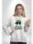 Paskalya Tavşanı Hip Hop Yeşil Şapka Erkek Kadın Beyaz Dijital Baskılı Kapüşonlu Sweatshirt Hoodie 4