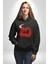 Kırmızı Boğa Maskotu Erkek Kadın Siyah Dijital Baskılı Kapüşonlu Sweatshirt Hoodie 3