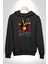 Kayakcı Kız Erkek Kadın Siyah Dijital Baskılı Kapüşonlu Sweatshirt Hoodie 1