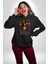 Kayakcı Kız Erkek Kadın Siyah Dijital Baskılı Kapüşonlu Sweatshirt Hoodie 4