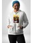 Monalisa Elektrik Özel Yapay Zeka Tasarımı Erkek Kadın Beyaz Dijital Baskılı Kapüşonlu Sweatshirt Hoodie 5