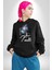 Astronot Cesur Ol Erkek Kadın Siyah Dijital Baskılı Kapüşonlu Sweatshirt Hoodie 2